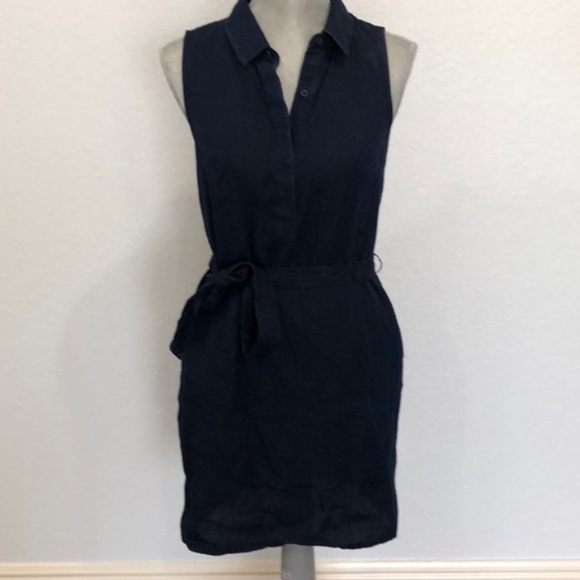 banana republic black sleeveless dress